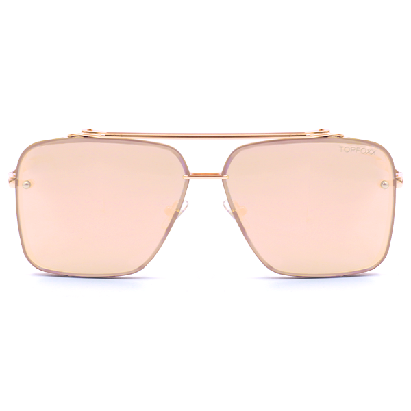 bella - rose gold oversized squared aviators by topfoxx