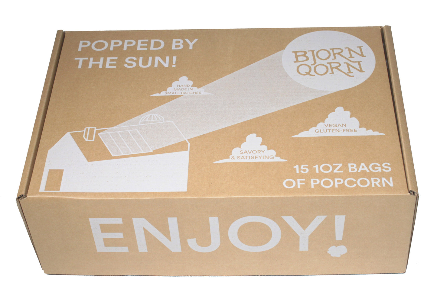 bjorn qorn popcorn classic bags - 15-pack x 1oz bag by farm2me