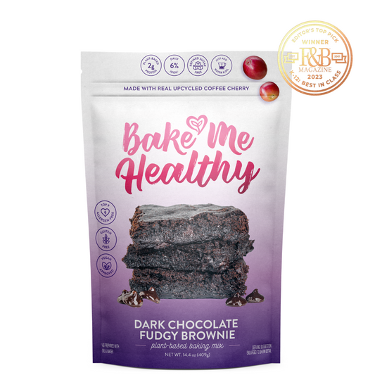 Bake Me Healthy Dark Chocolate Fudgy Brownie Plant-Based Baking Mix by Farm2Me