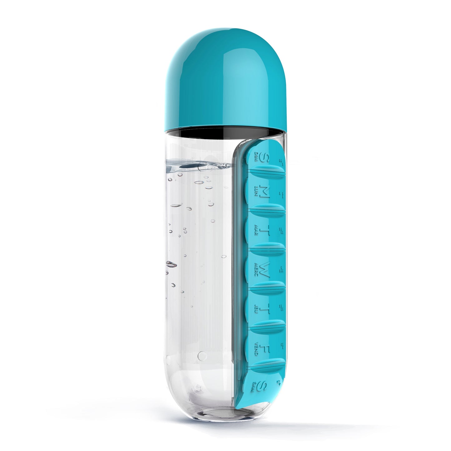 teal pill bottle by asobu®