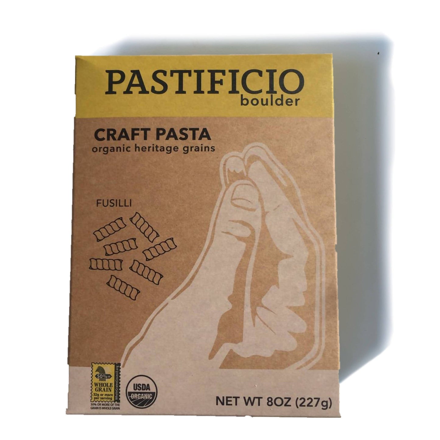 pastificio boulder fusilli - heritage and ancient wheat pasta - 12 boxes x 8oz by farm2me