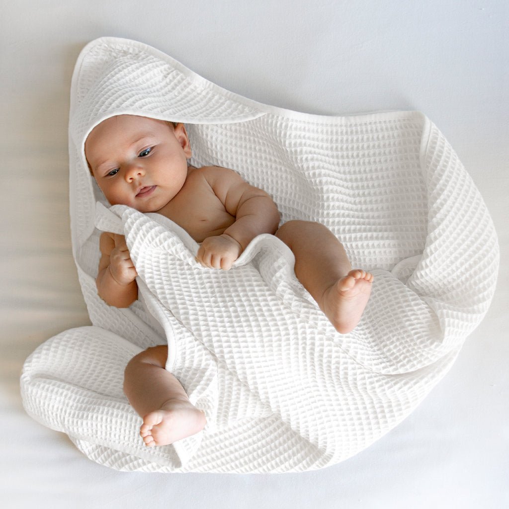 waffle hooded baby towel by ettitude