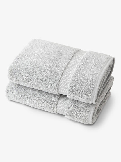 Cloud Gray Supima Cotton Bath Towels (Pair) by Laguna Beach Textile Company