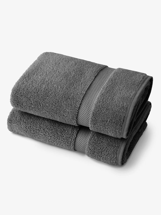 Pewter Supima Cotton Bath Towels (Pair) by Laguna Beach Textile Company