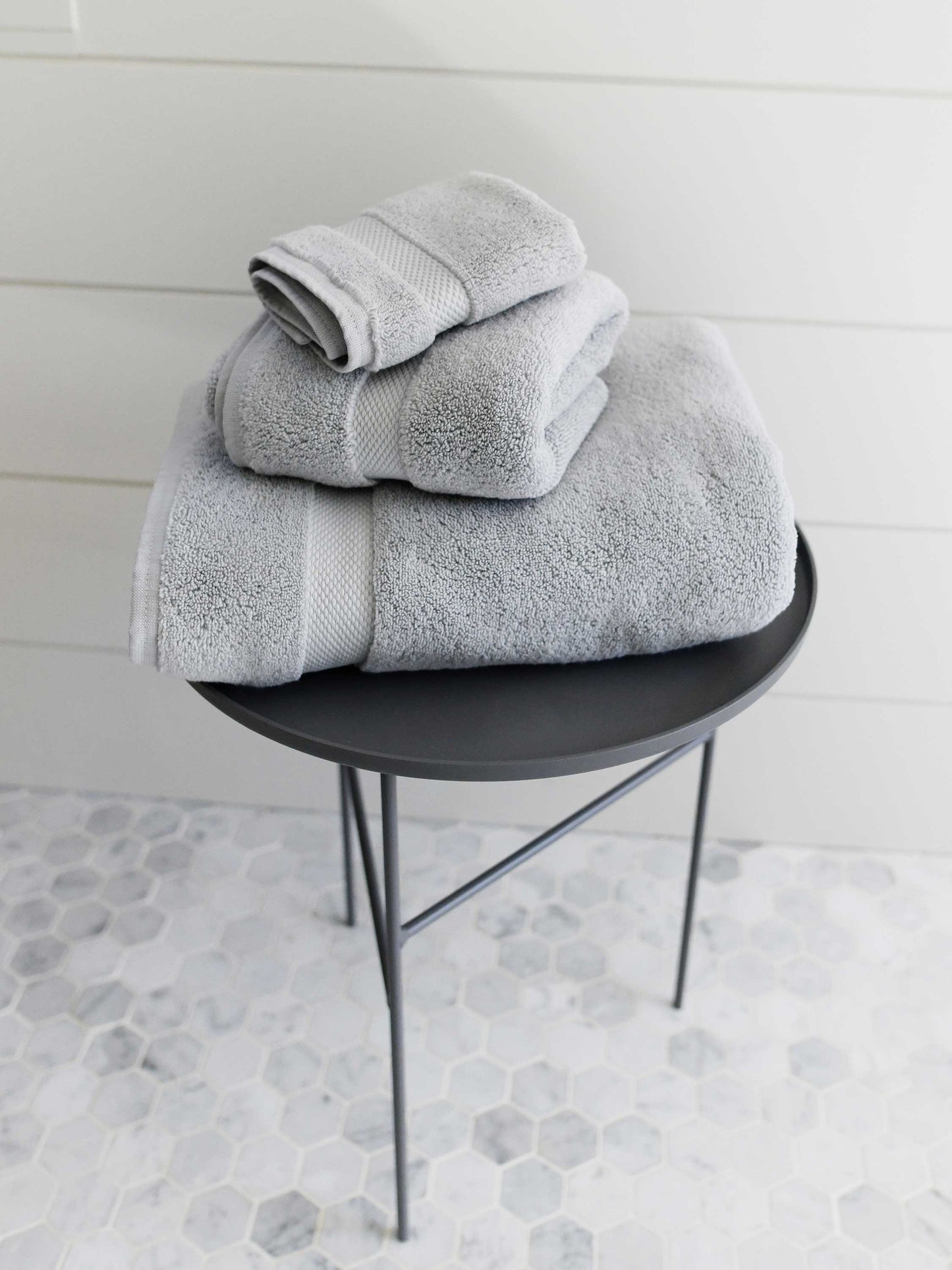 cloud gray supima cotton bath towel set by laguna beach textile company