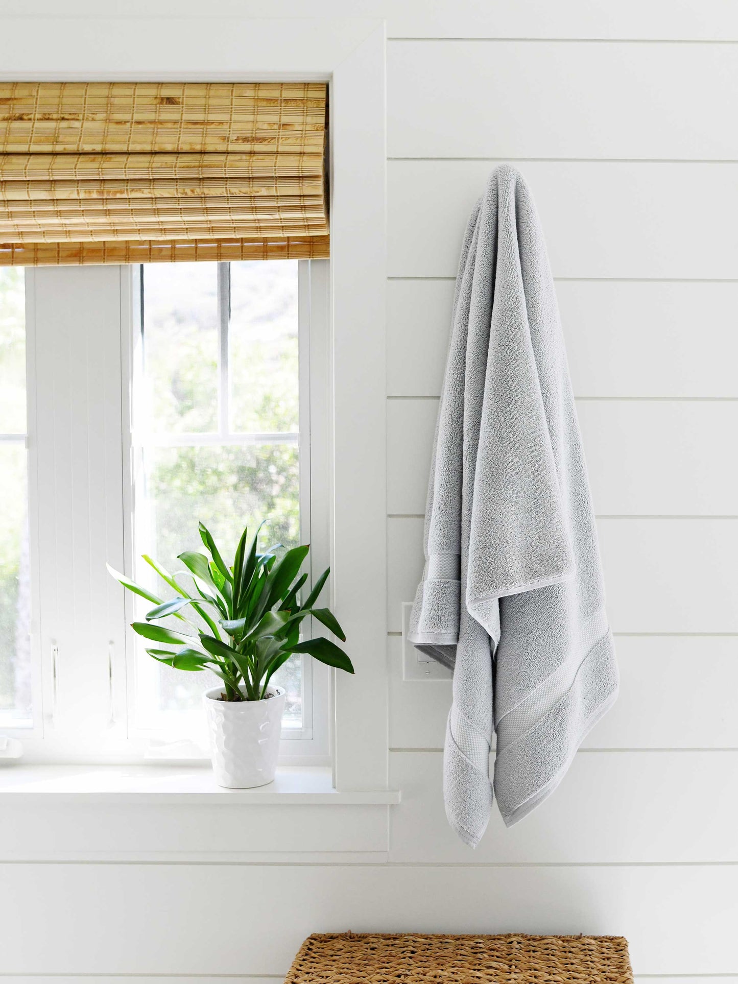 cloud gray supima cotton bath towel set by laguna beach textile company