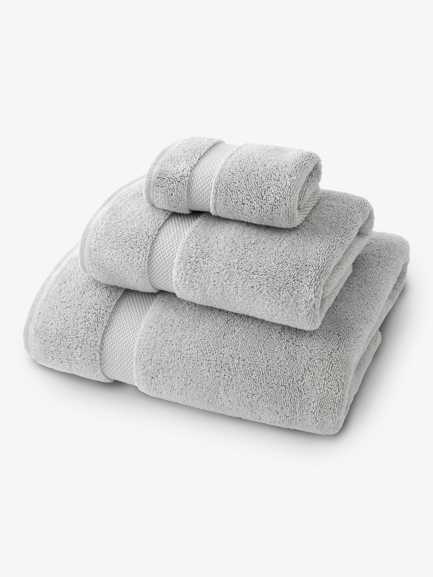 cloud gray supima cotton bath towel set by laguna beach textile company