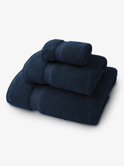 Navy Supima Cotton Bath Towel Set by Laguna Beach Textile Company