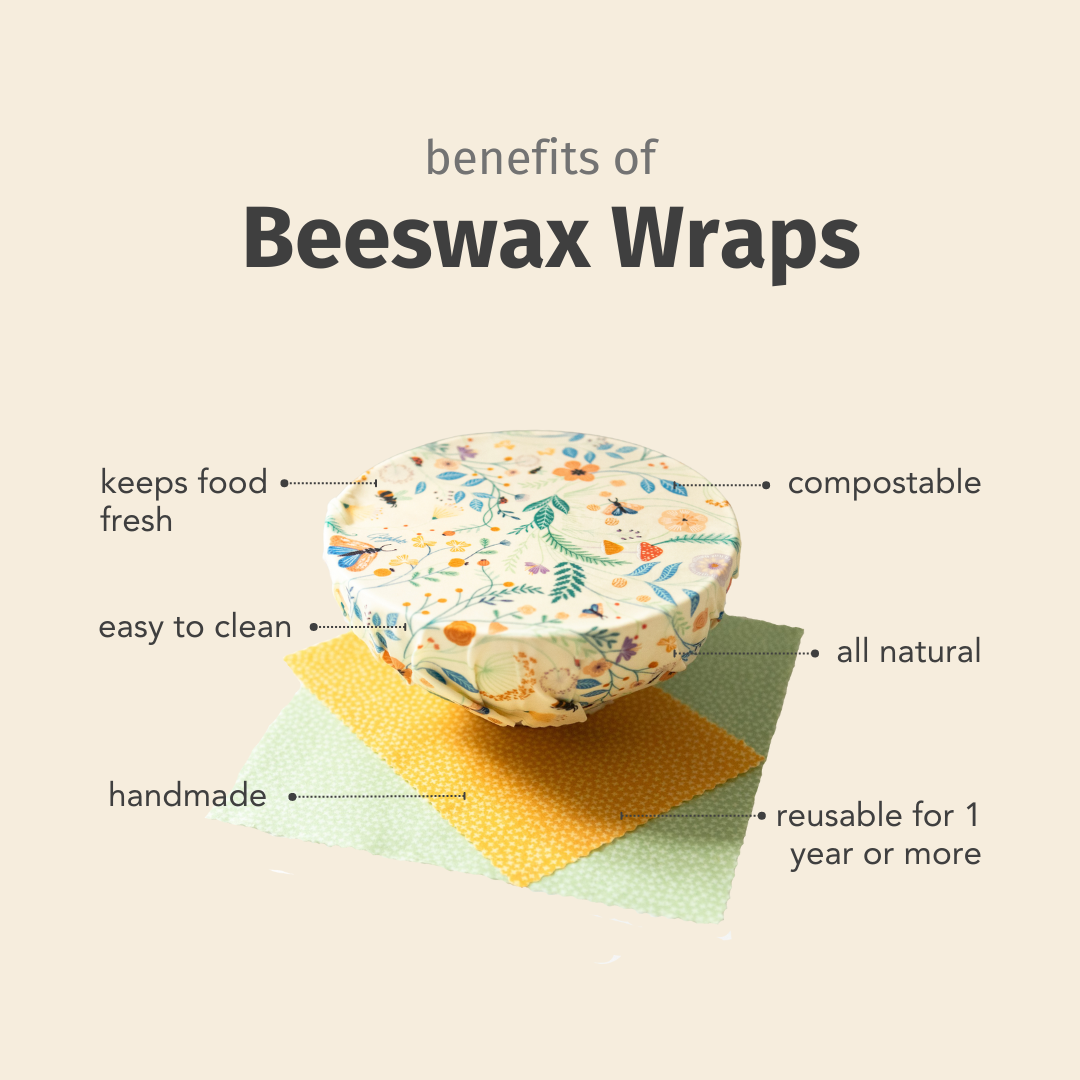 beeswax food wraps: vintage botany set of 3 by goldilocks goods