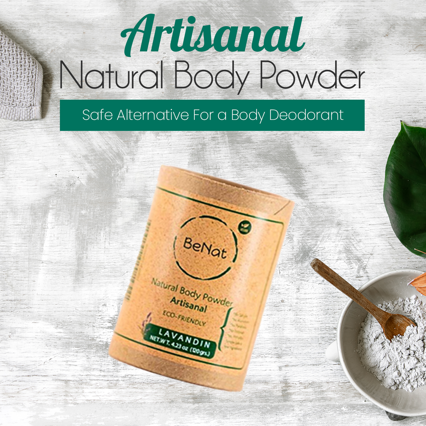 all-natural body powder. eco-friendly. by benat