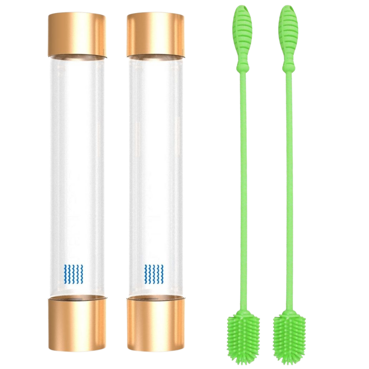 fizzpod bottles 2 pack & optional cleaning brush by drinkpod