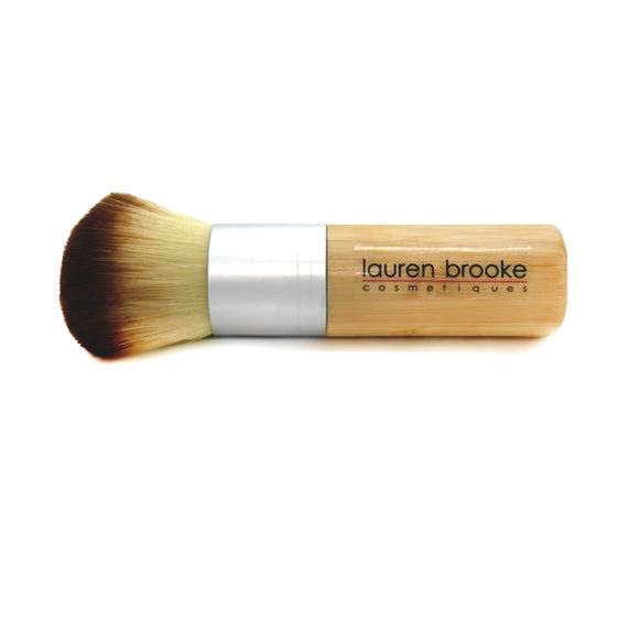 eco-friendly large bamboo  kabouki brush by lauren brooke cosmetiques