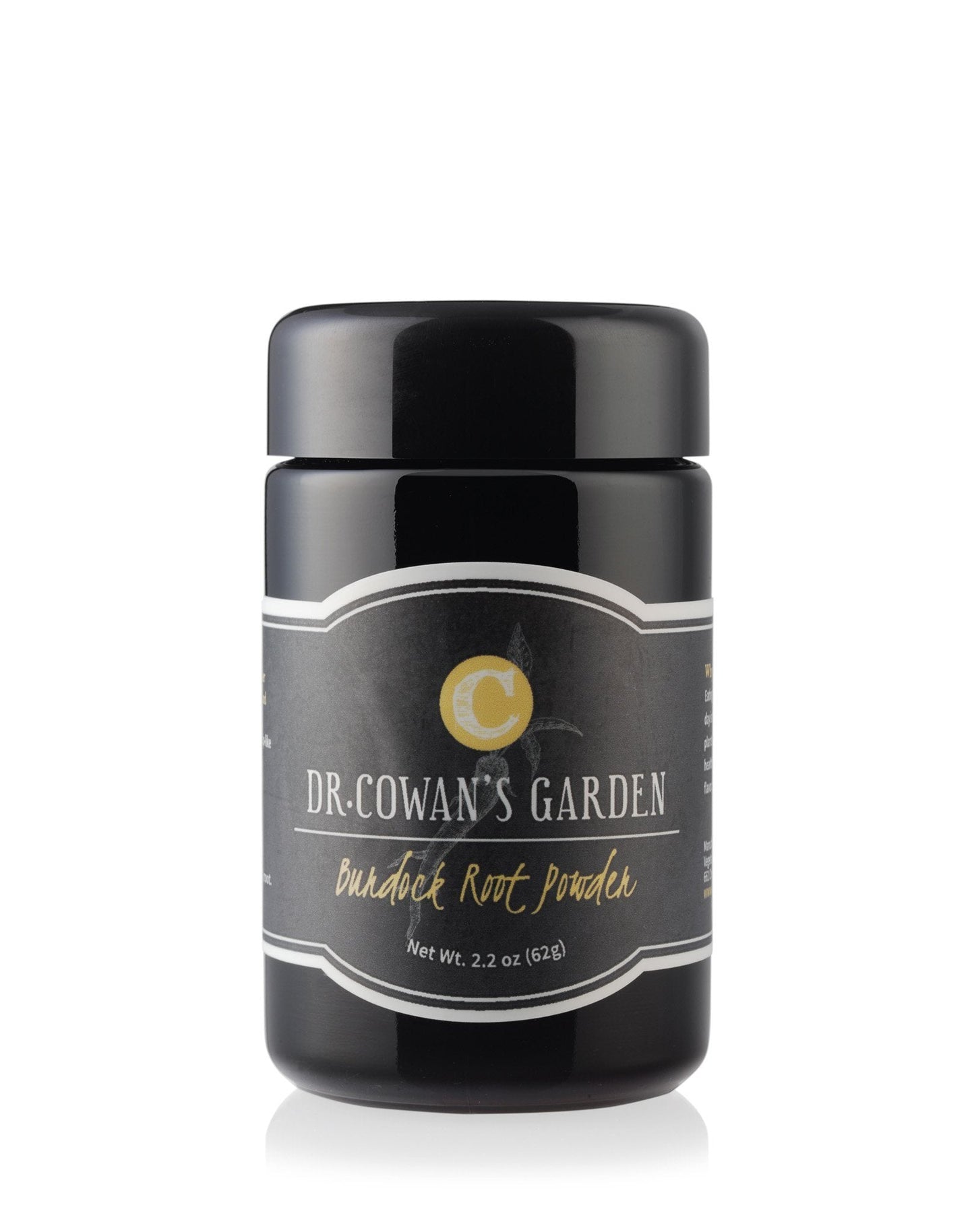 organic burdock root powder by dr. cowan's garden