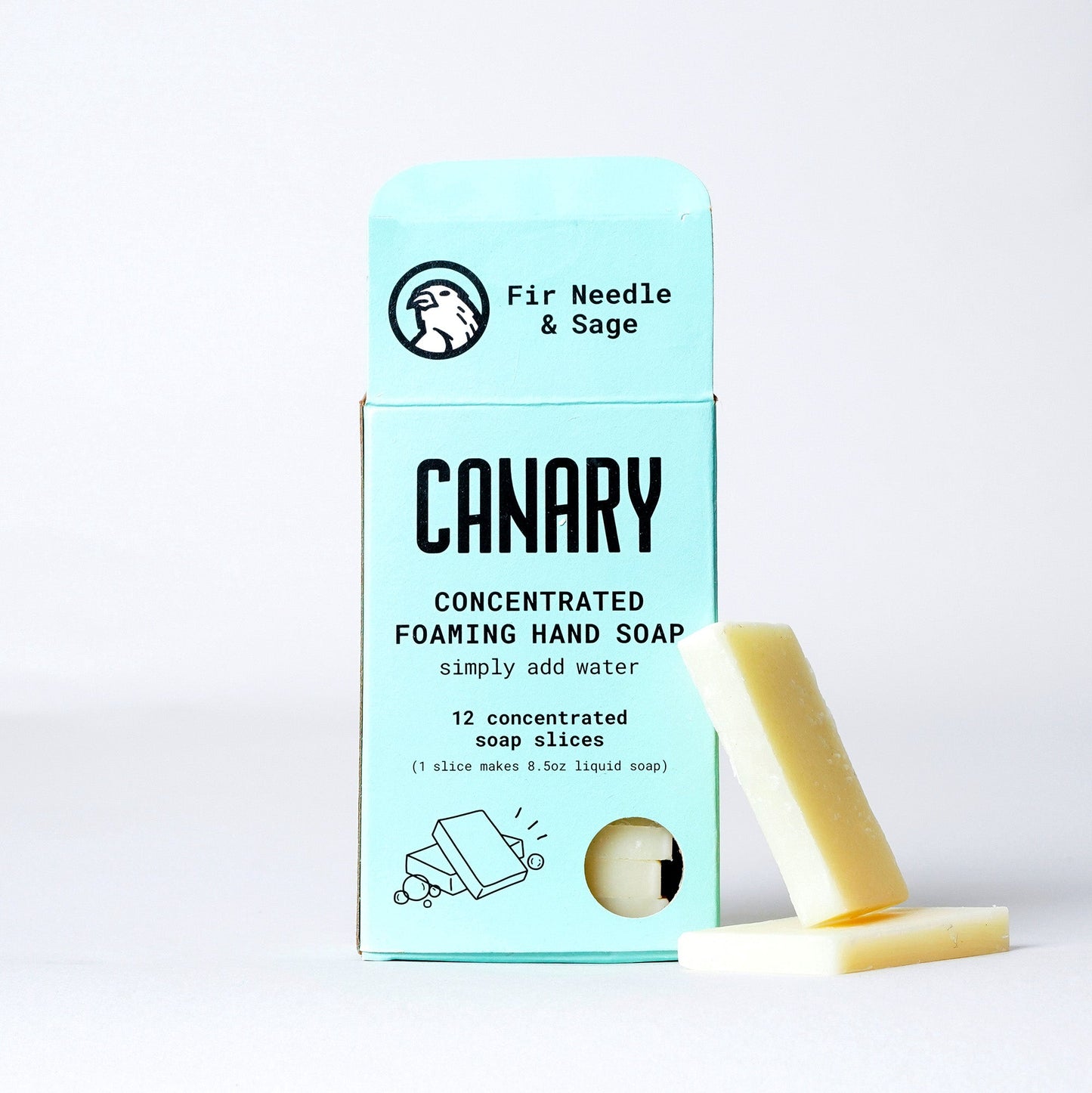 fir needle + sage concentrated hand soap refill bar by canary