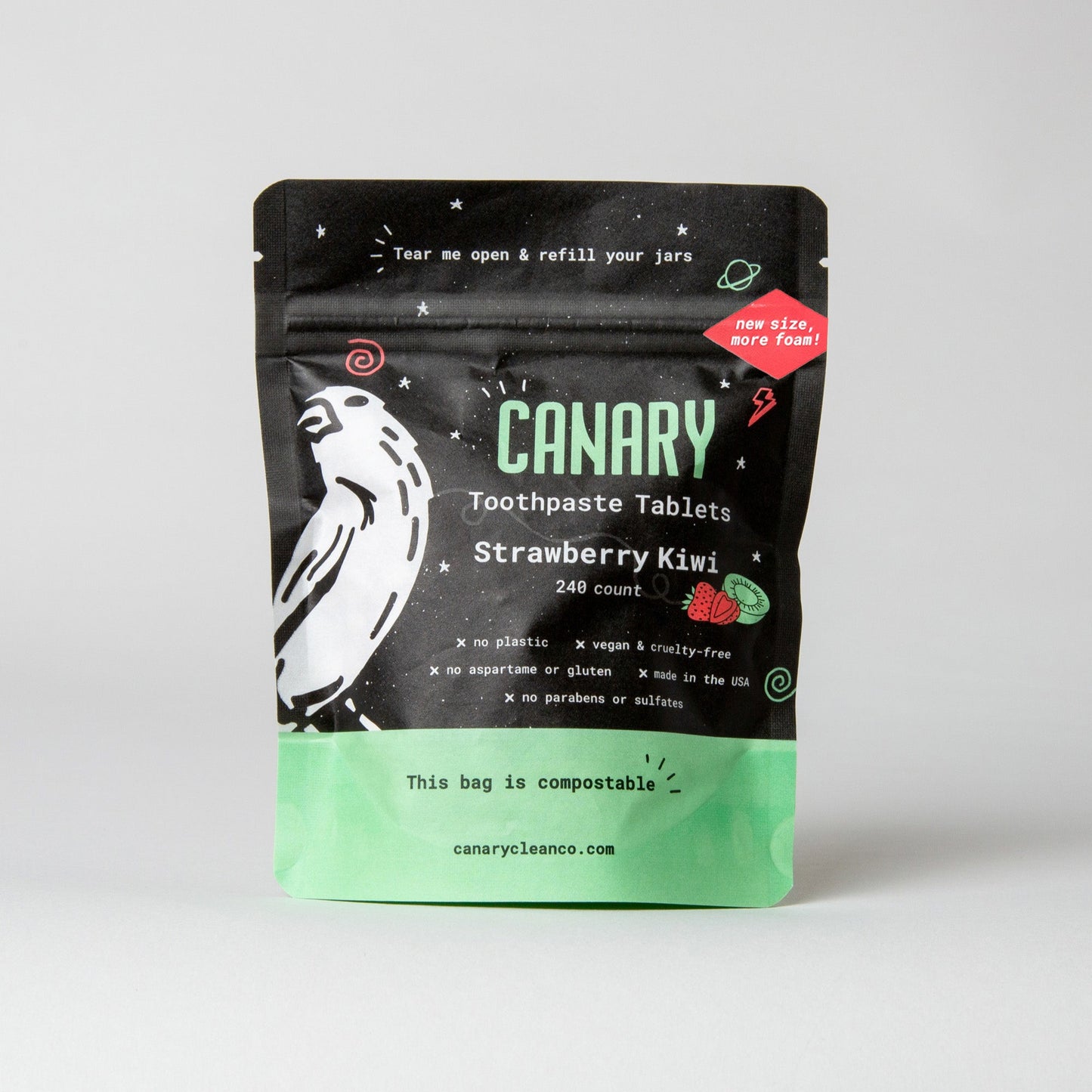 strawberry + kiwi toothpaste tablets - new & improved! by canary