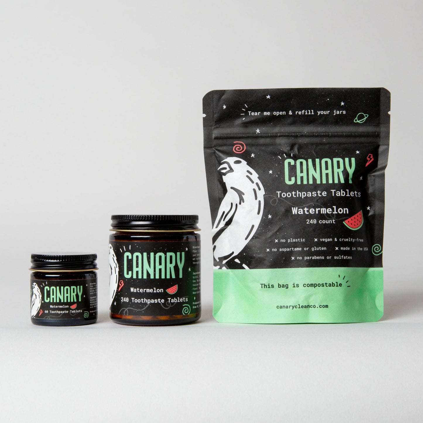 watermelon toothpaste tablets by canary