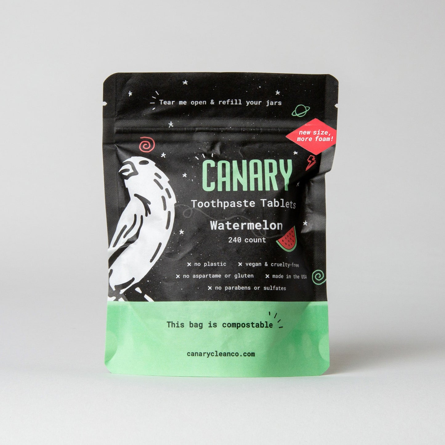 watermelon toothpaste tablets - new & improved! by canary