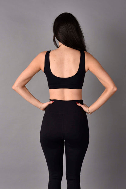 Cara Matte Luxe Sports Bra in Black by Wear Love More