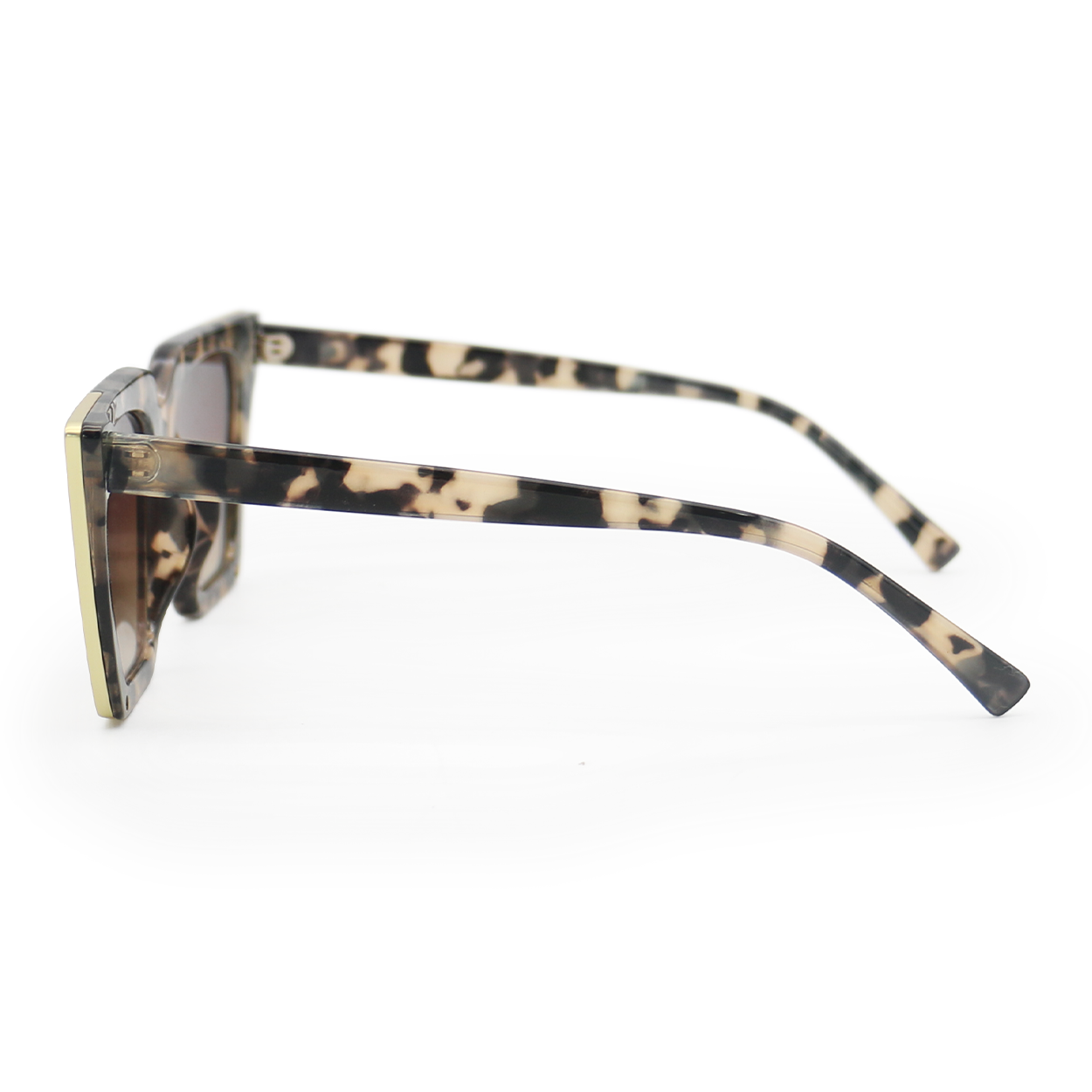 the ceo - sustainable tortoise frame brown lens cateye sunglasses by topfoxx