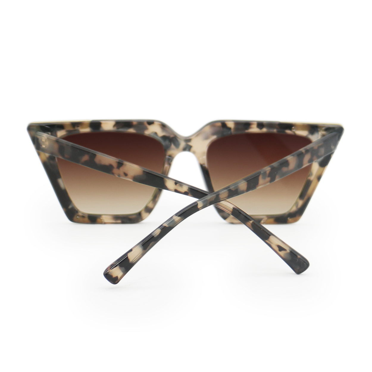 the ceo - sustainable tortoise frame brown lens cateye sunglasses by topfoxx