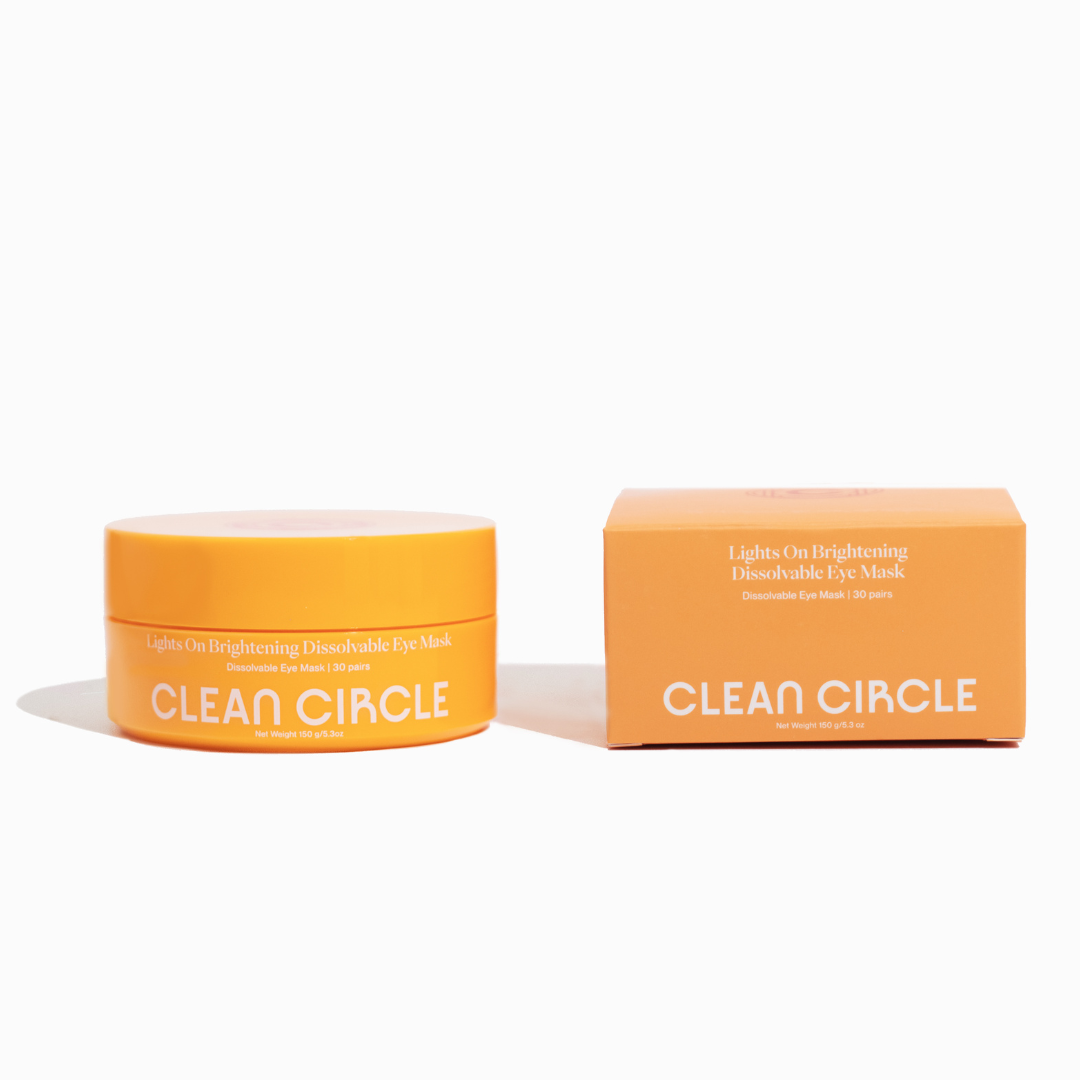 lights on brightening dissolvable eye mask by clean circle