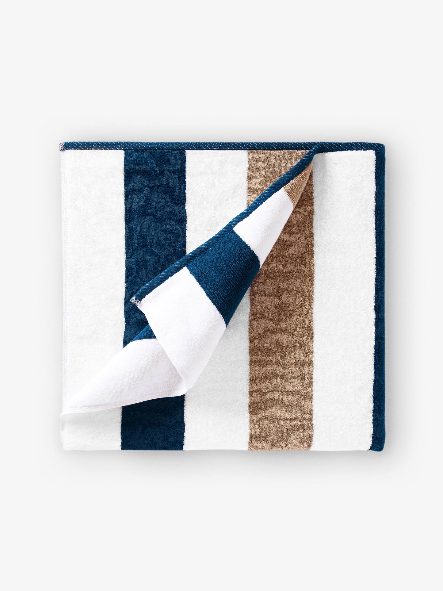 ocean blue & almond classic cabana beach towel by laguna beach textile company