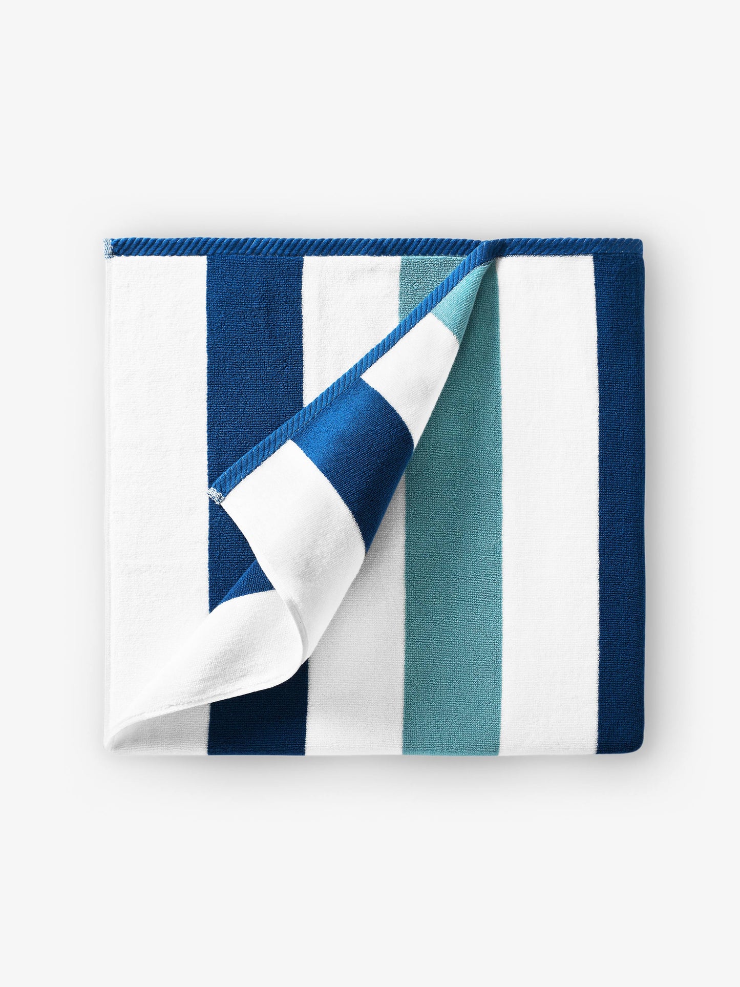 marine blue sea glass cabana beach towel by laguna beach textile company