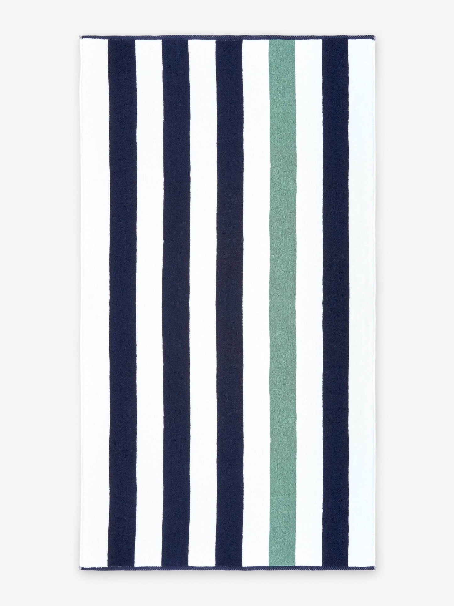 midnight blue & seafoam classic cabana beach towel by laguna beach textile company