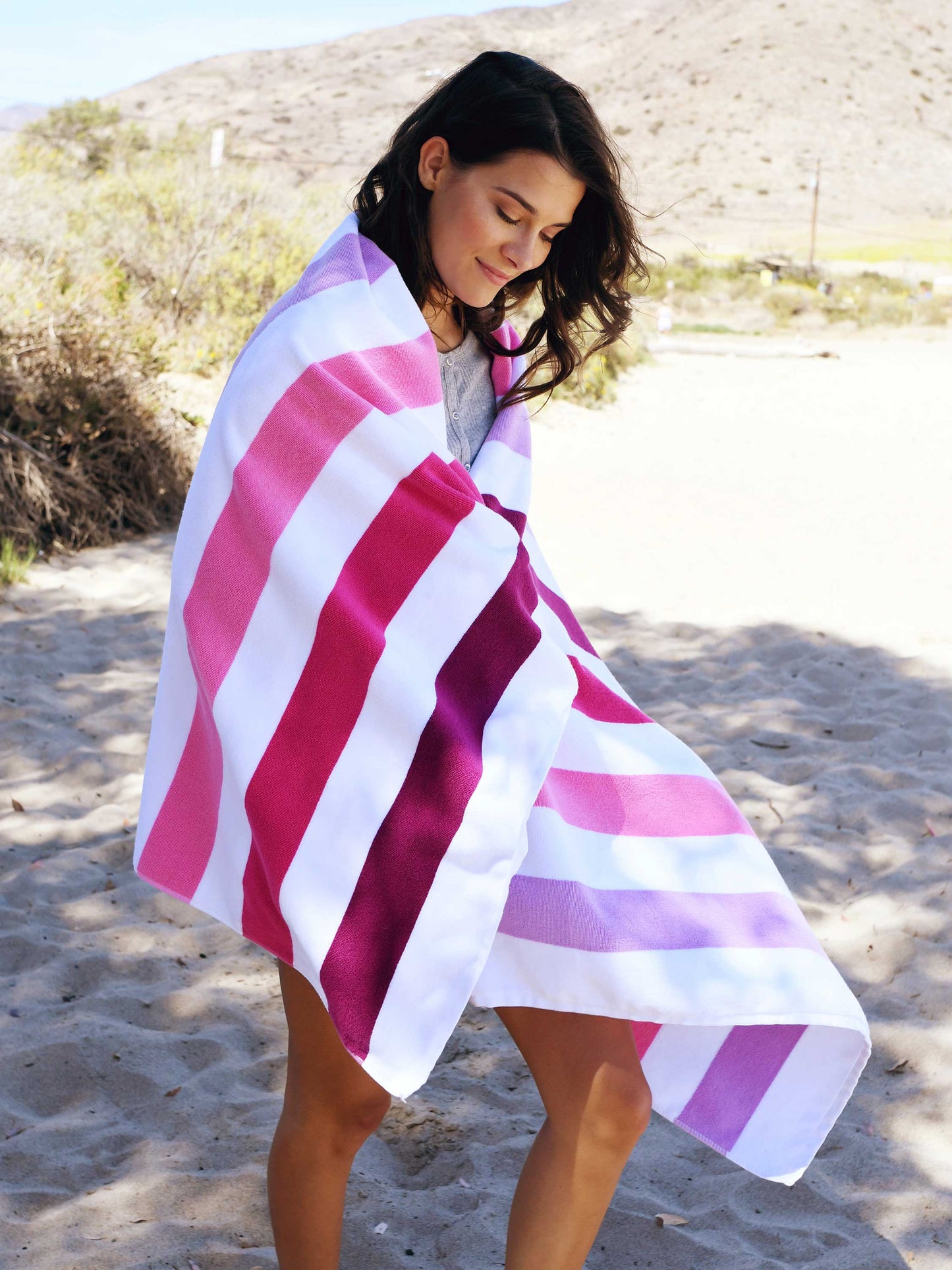 sorbet solana cabana beach towel by laguna beach textile company