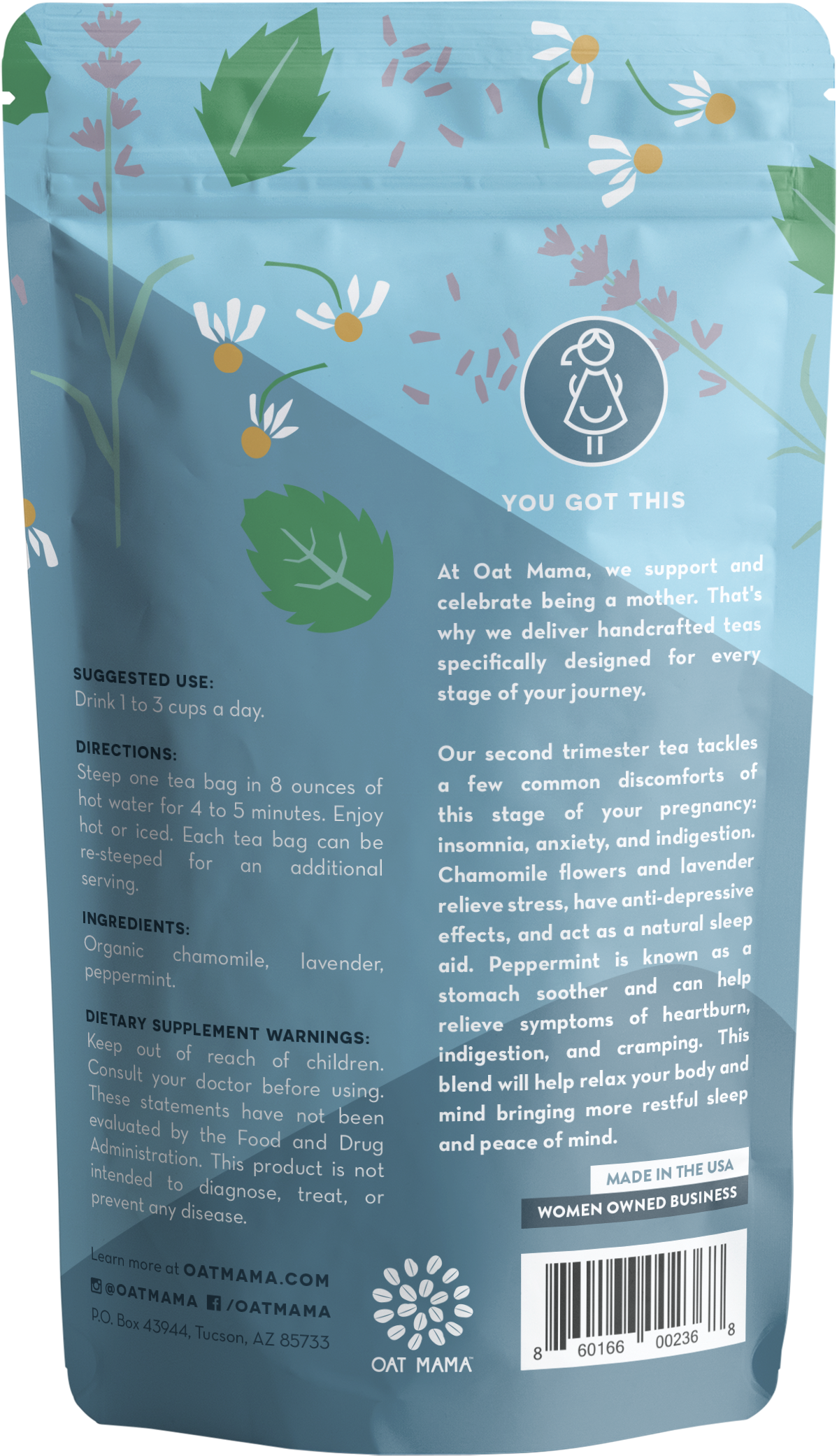 second trimester calm tea by oat mama