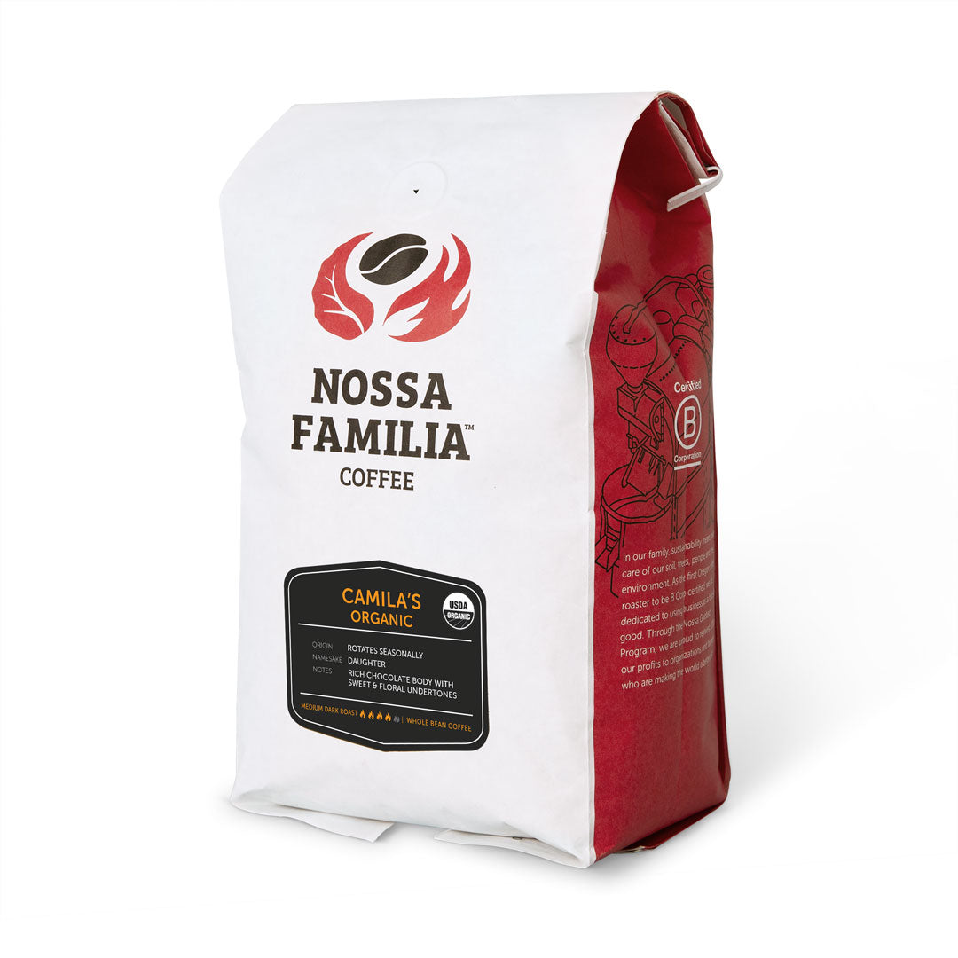 camila's organic by nossa familia coffee