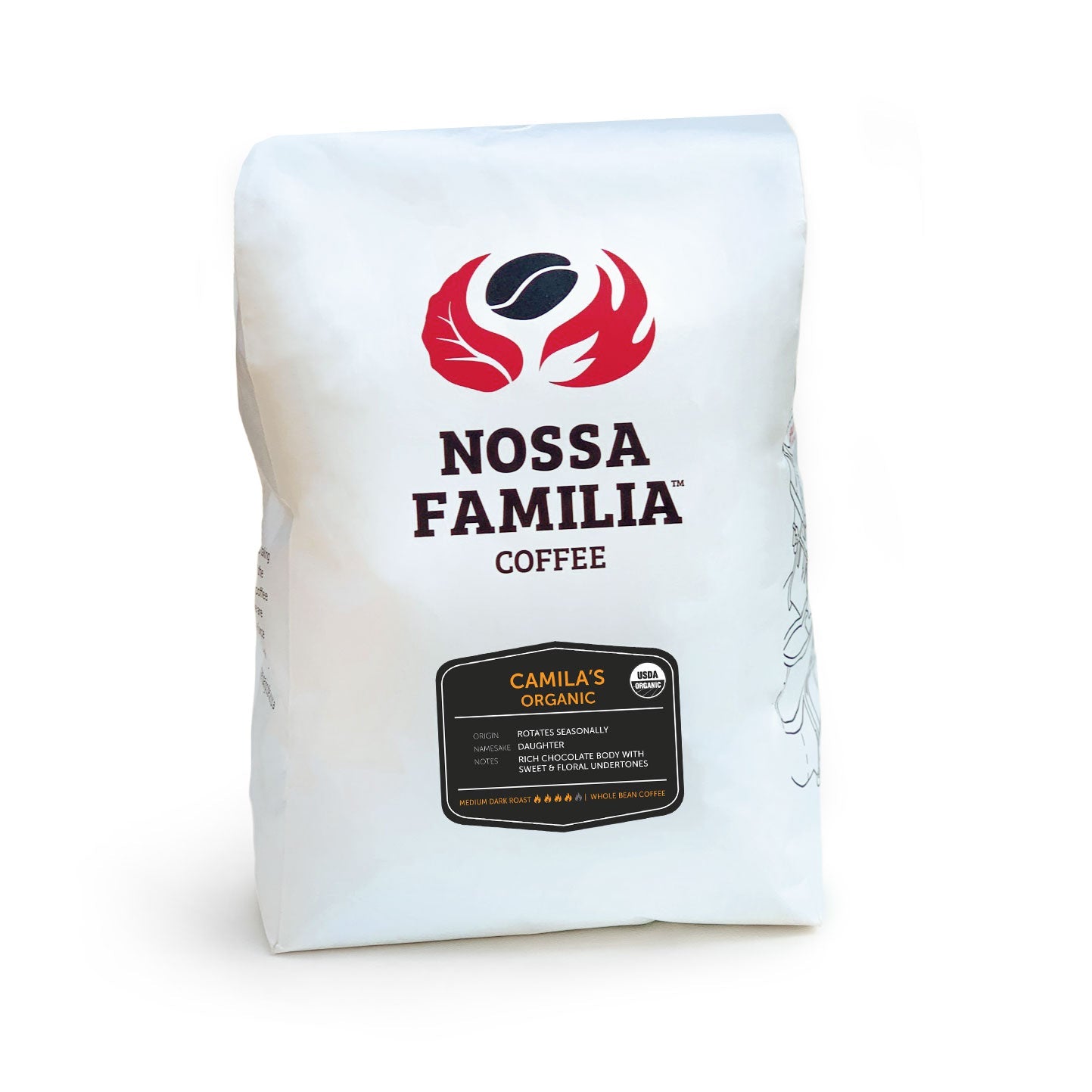 camila's organic by nossa familia coffee