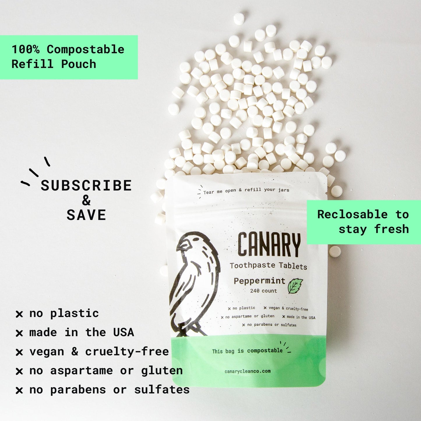 try all of the new & improved toothpaste tablet flavors! by canary