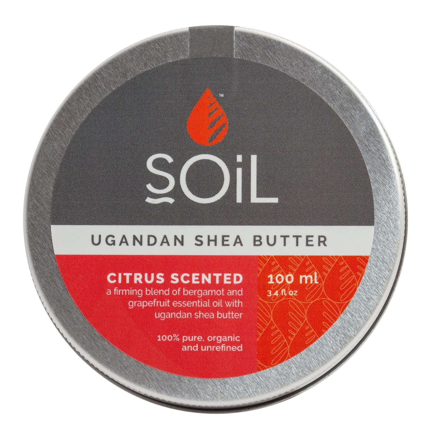 organic shea butter - citrus scented 100ml by soil organic aromatherapy and skincare