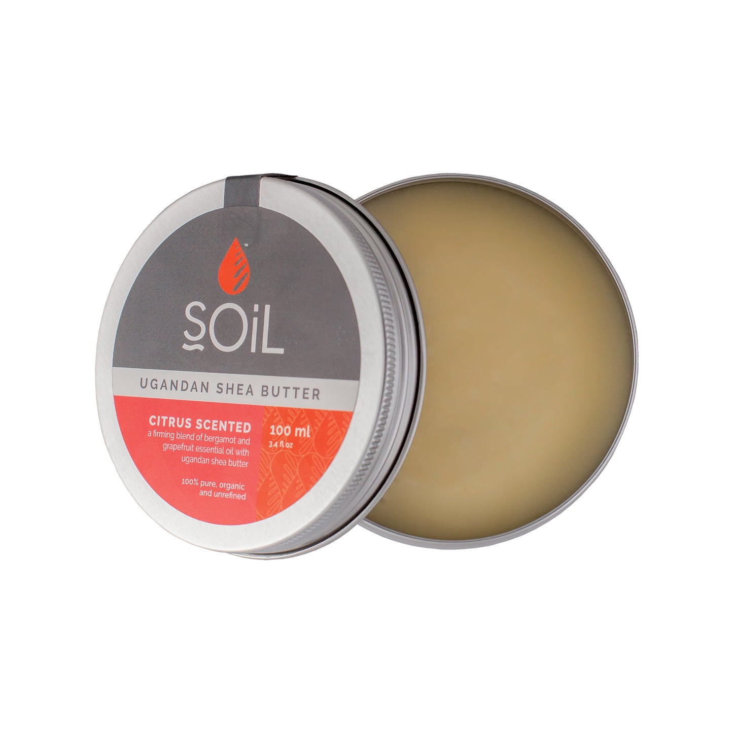 organic shea butter - citrus scented 100ml by soil organic aromatherapy and skincare