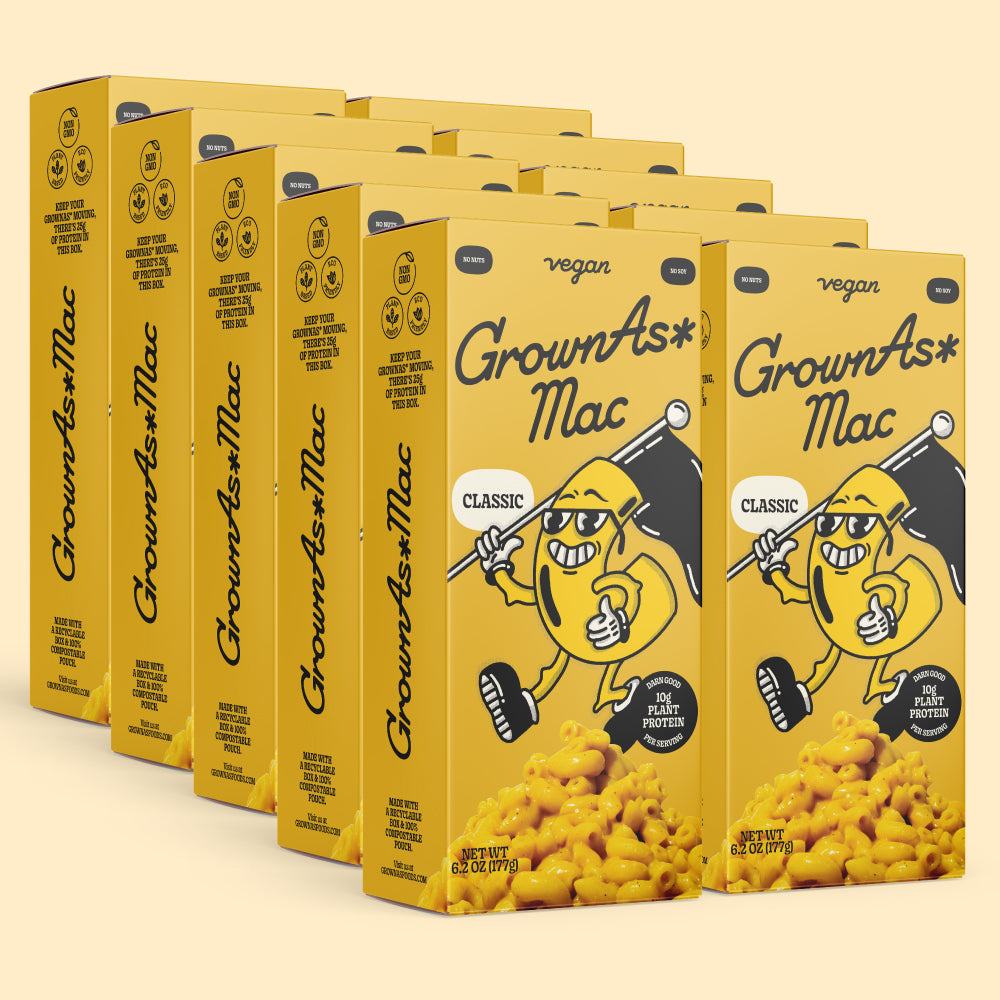 grownas* foods classic mac & cheese case of 10 by seed ranch flavor co