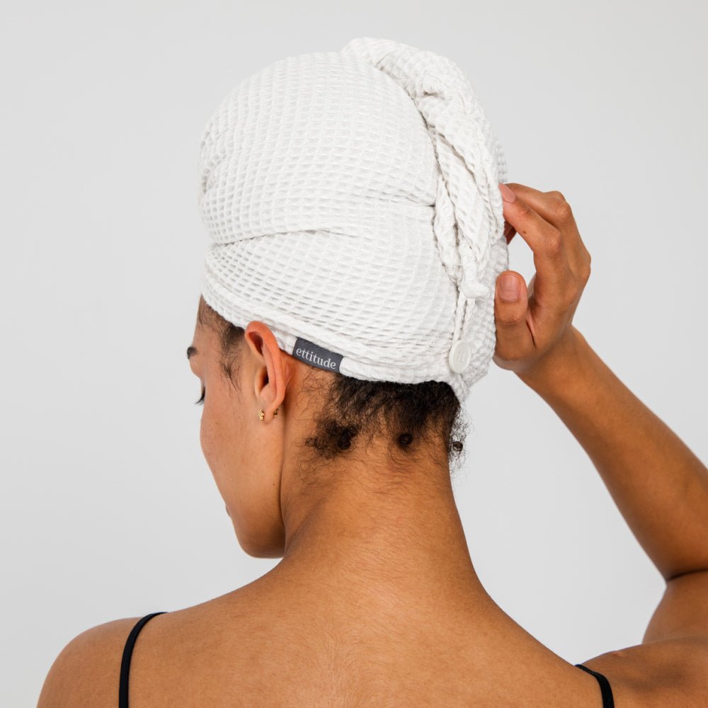 waffle hair towel by ettitude