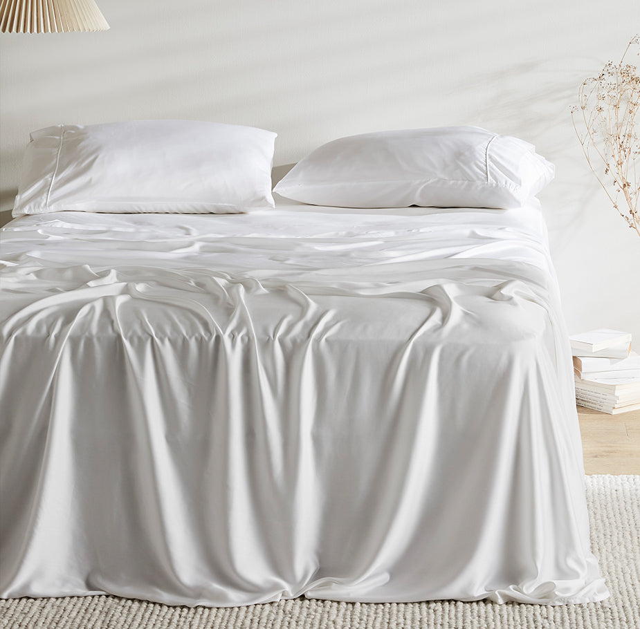 signature sateen flat sheet by ettitude