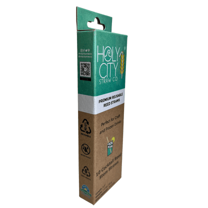 Holy City Straw Cocktail Reed Stem Drinking Straws | Inner pack | 20 x 10ct. Boxes by Farm2Me