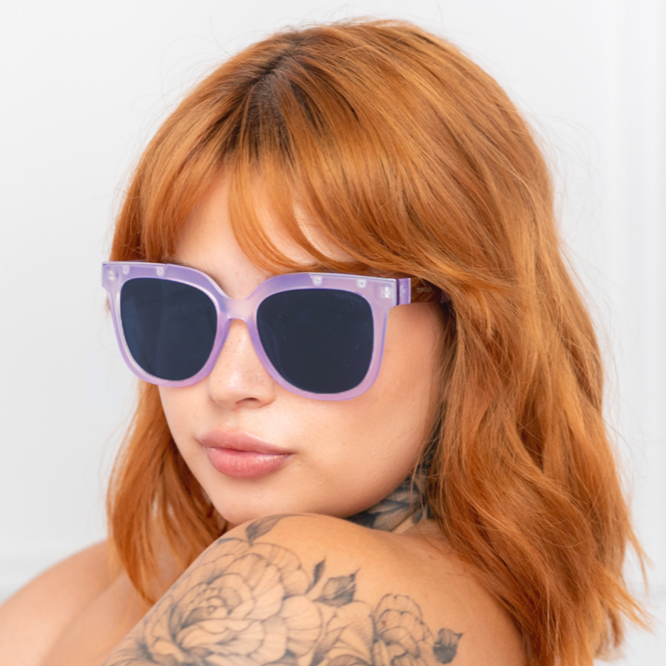 coco - lilac wayfarer sunglasses by topfoxx