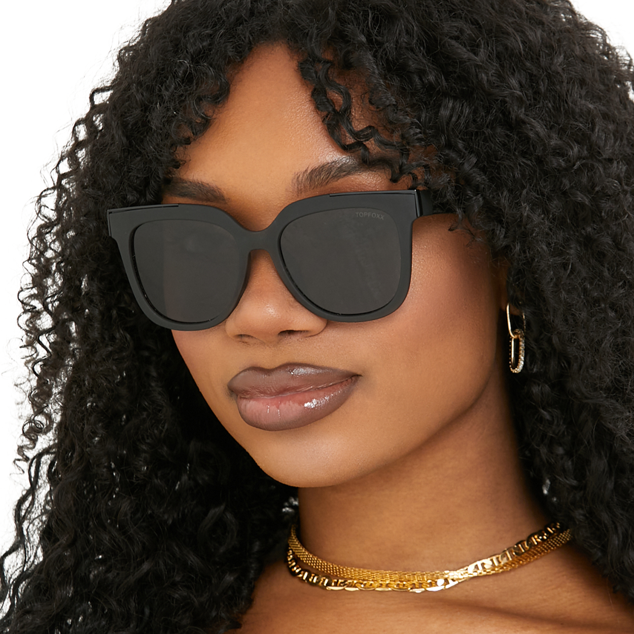 coco - sustainable black frame black lens wayfarer sunglasses by topfoxx