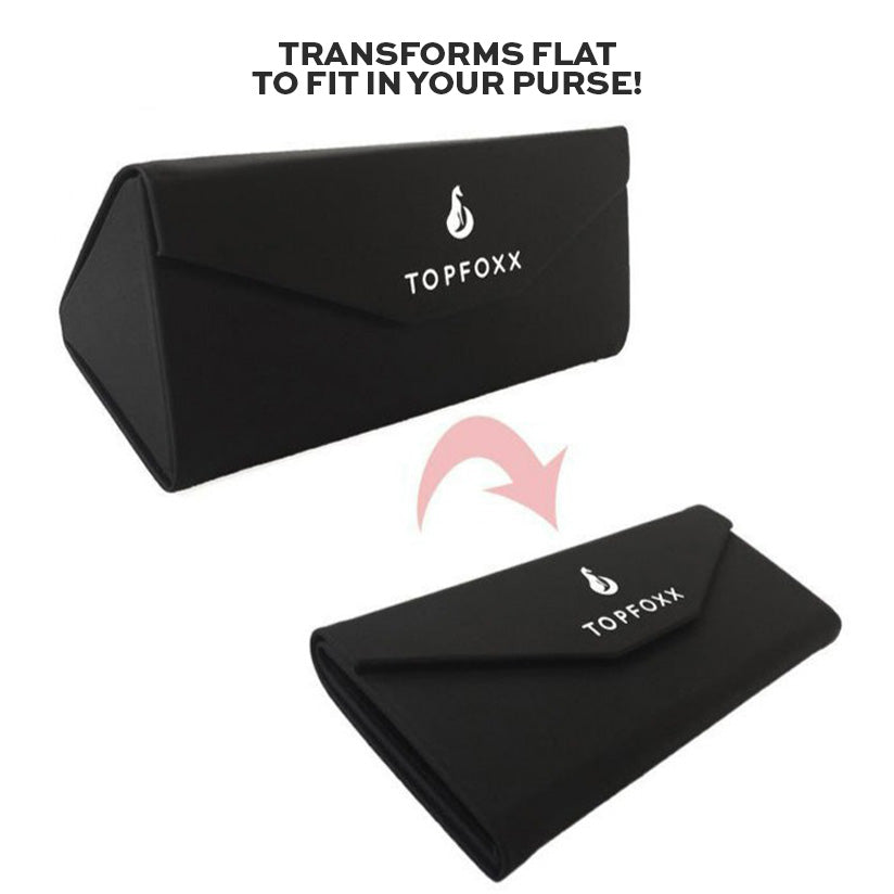 black foldable sunglasses case by topfoxx