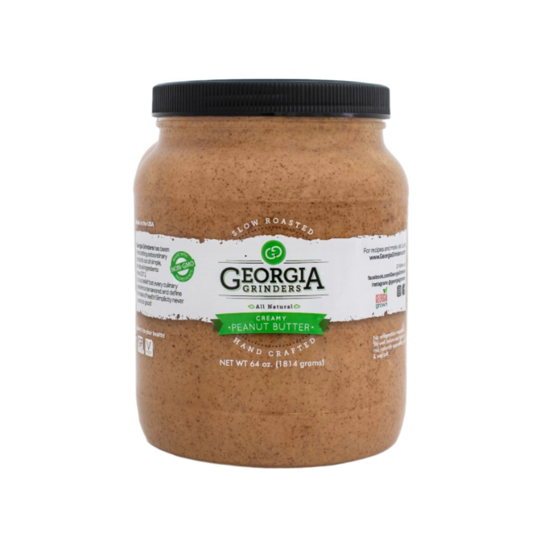 georgia grinders 64oz bulk tub of creamy peanut butter - (cp-cl) by georgia grinders