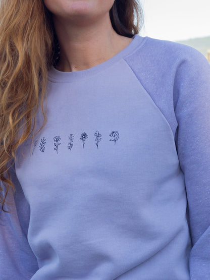 Lavender Raglan Pullover by Happy Earth