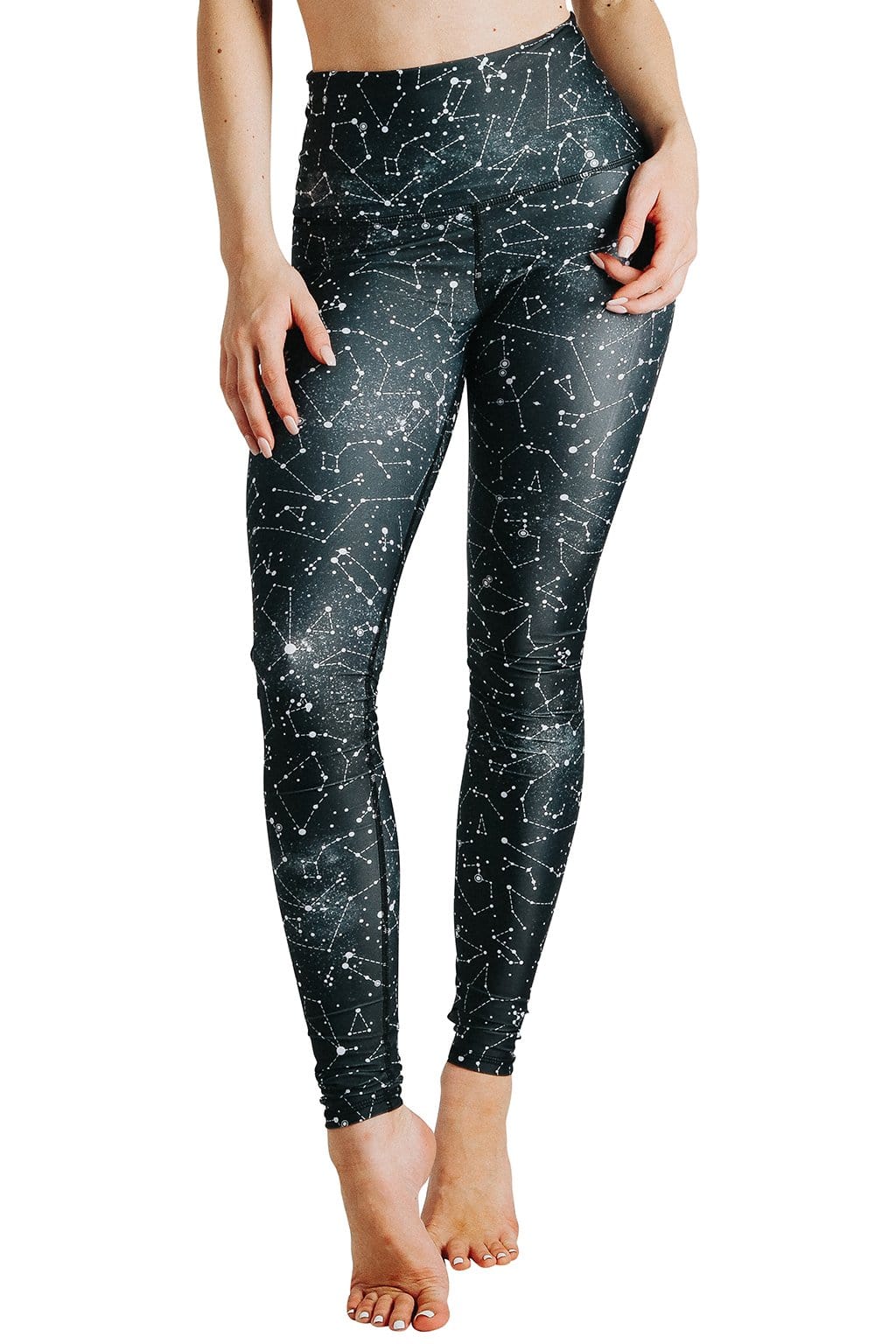 star dust printed yoga leggings by yoga democracy