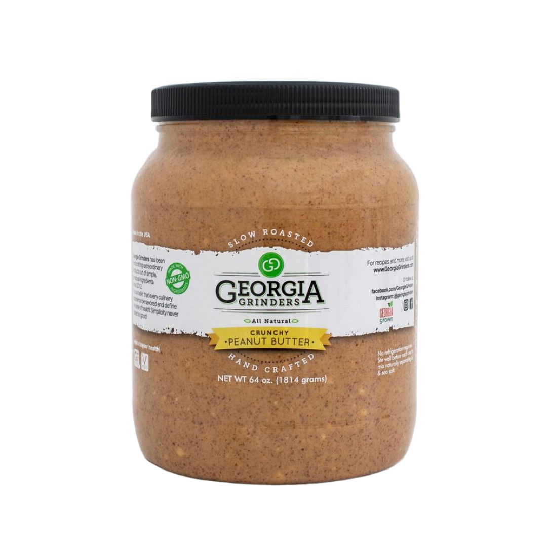 georgia grinders bulk 64oz tub of crunchy peanut butter - (cp-cl) by georgia grinders