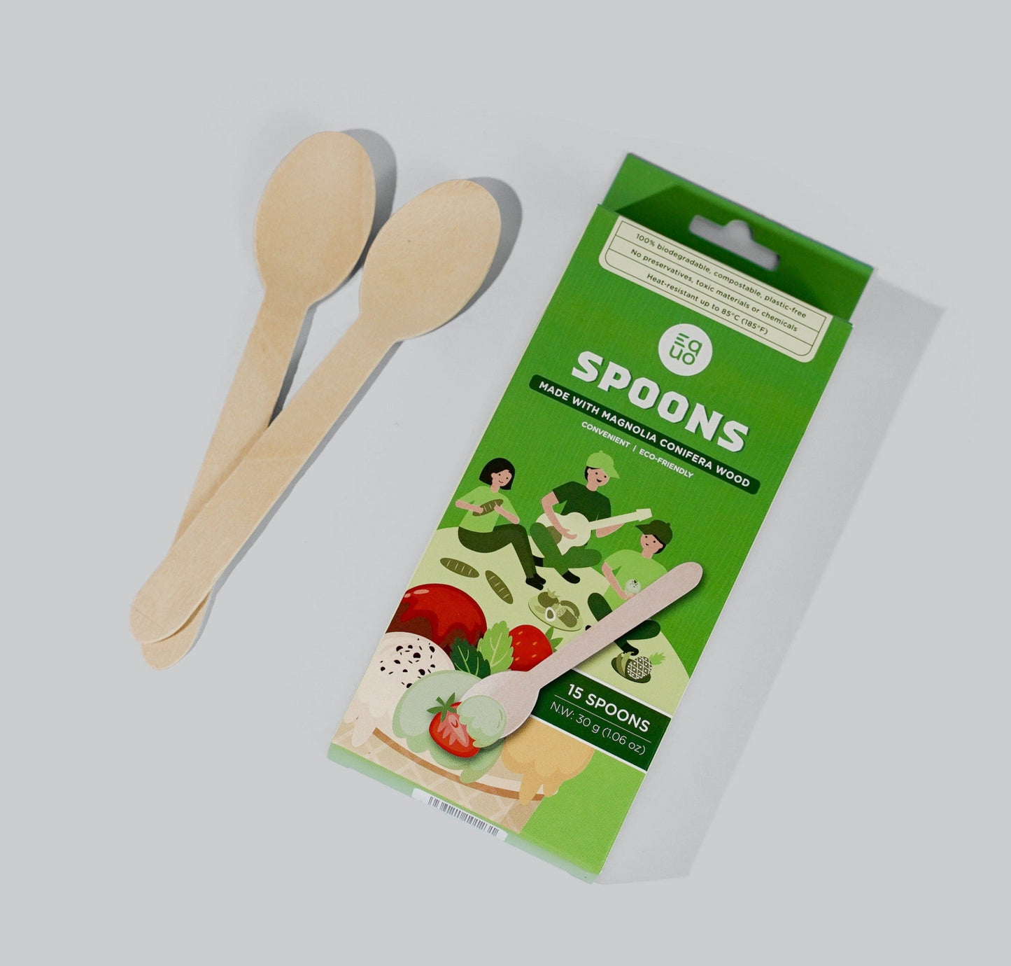 wooden spoons - pack of 15 by equo