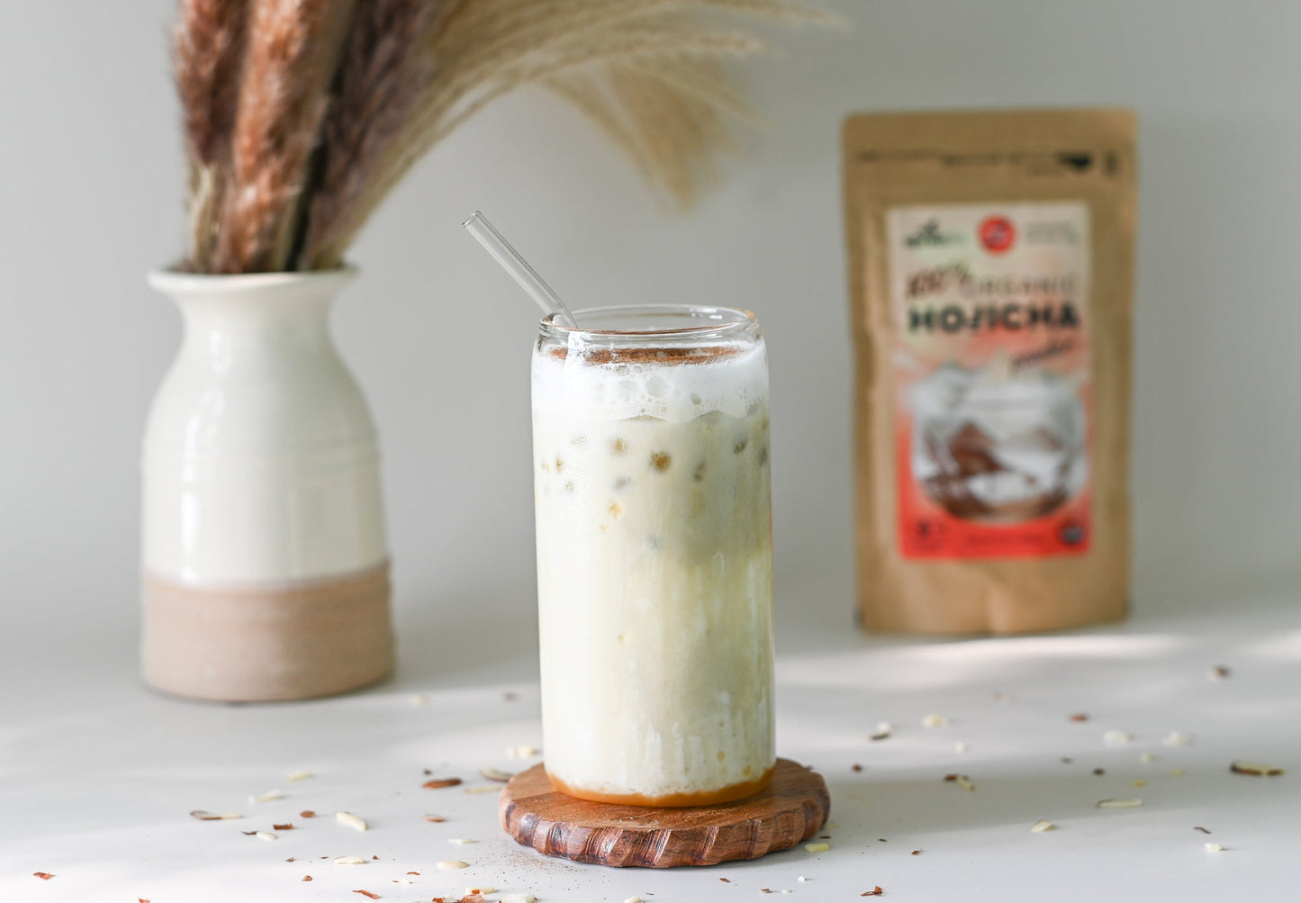 hojicha green tea powder by aprika life