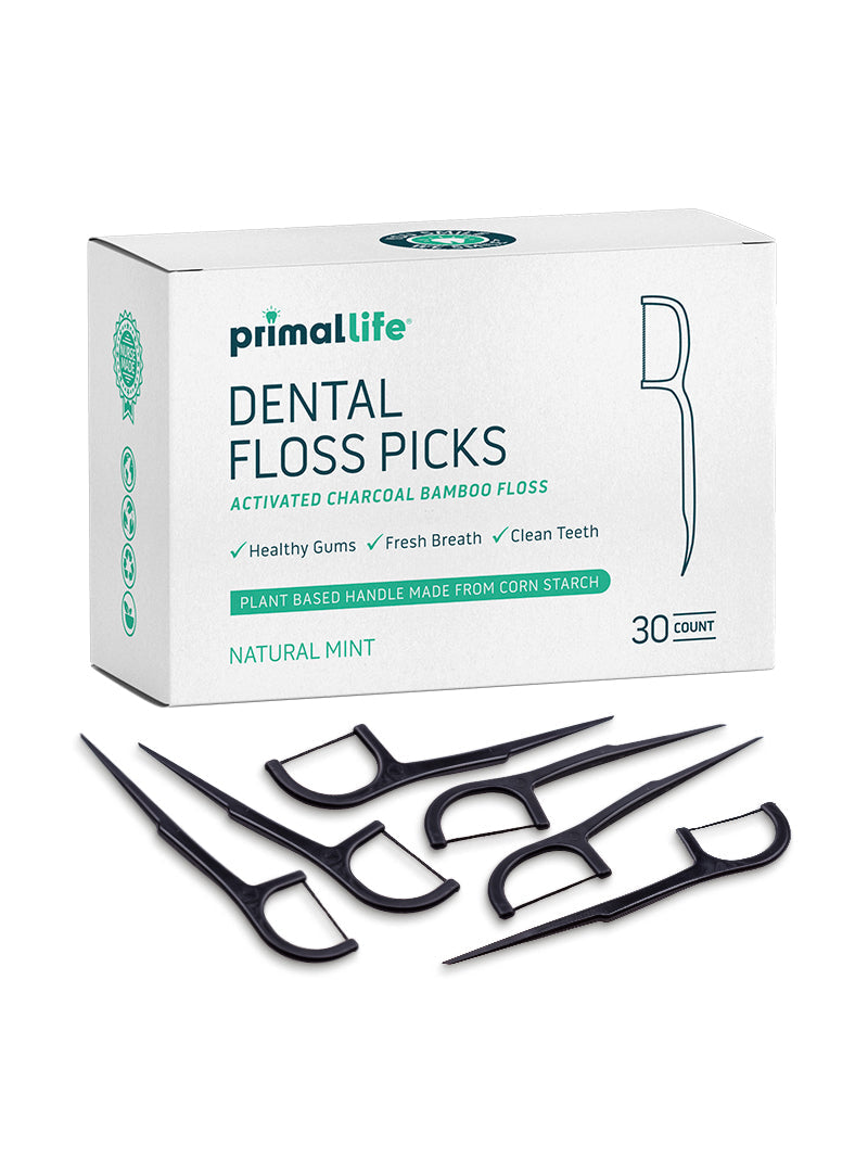 dental floss, bamboo-charcoal by primal life organics