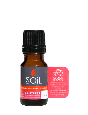 de-stress - organic essential oil blend by soil organic aromatherapy and skincare